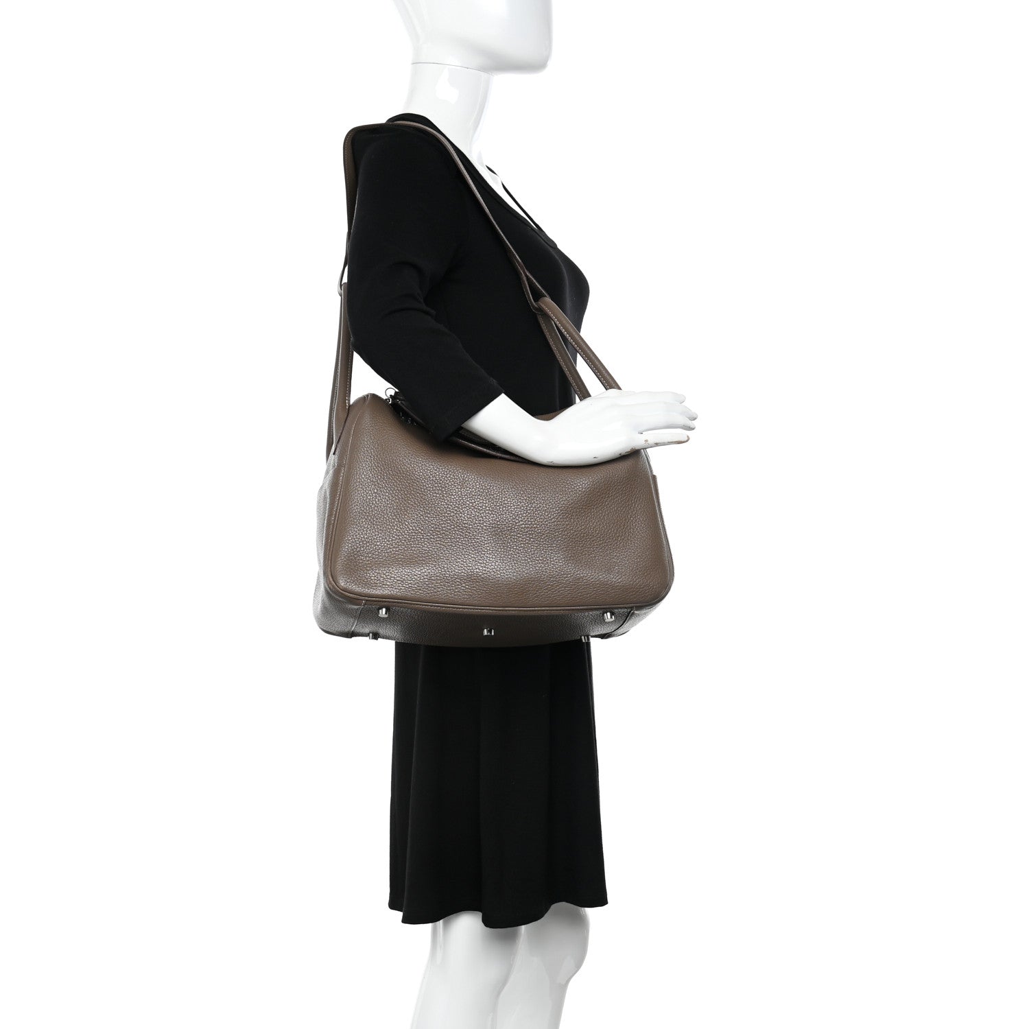 Hermes Taurillon Clemence Lindy 34 Etoupe 2 of 18
