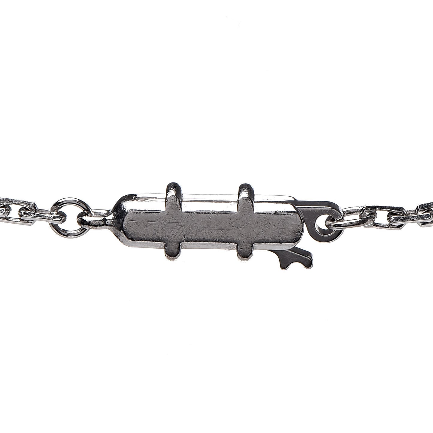 18K White Gold Diamond LOVE Paved Necklace