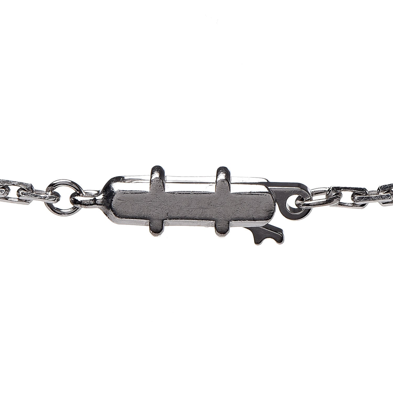 Cartier 18K White Gold Diamond LOVE Paved Necklace 5 of 9