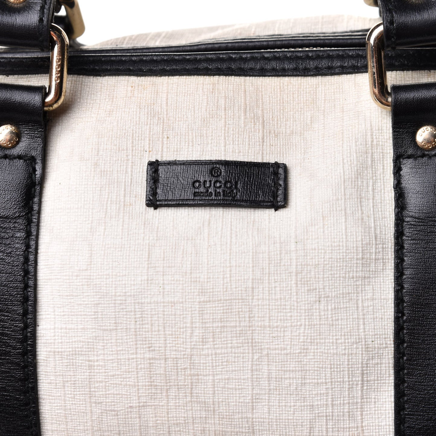 GG Plus Monogram Medium Joy Boston White Black