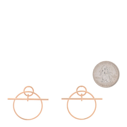 Hermes 18K Rose Gold PM Loop Earrings 2 of 5