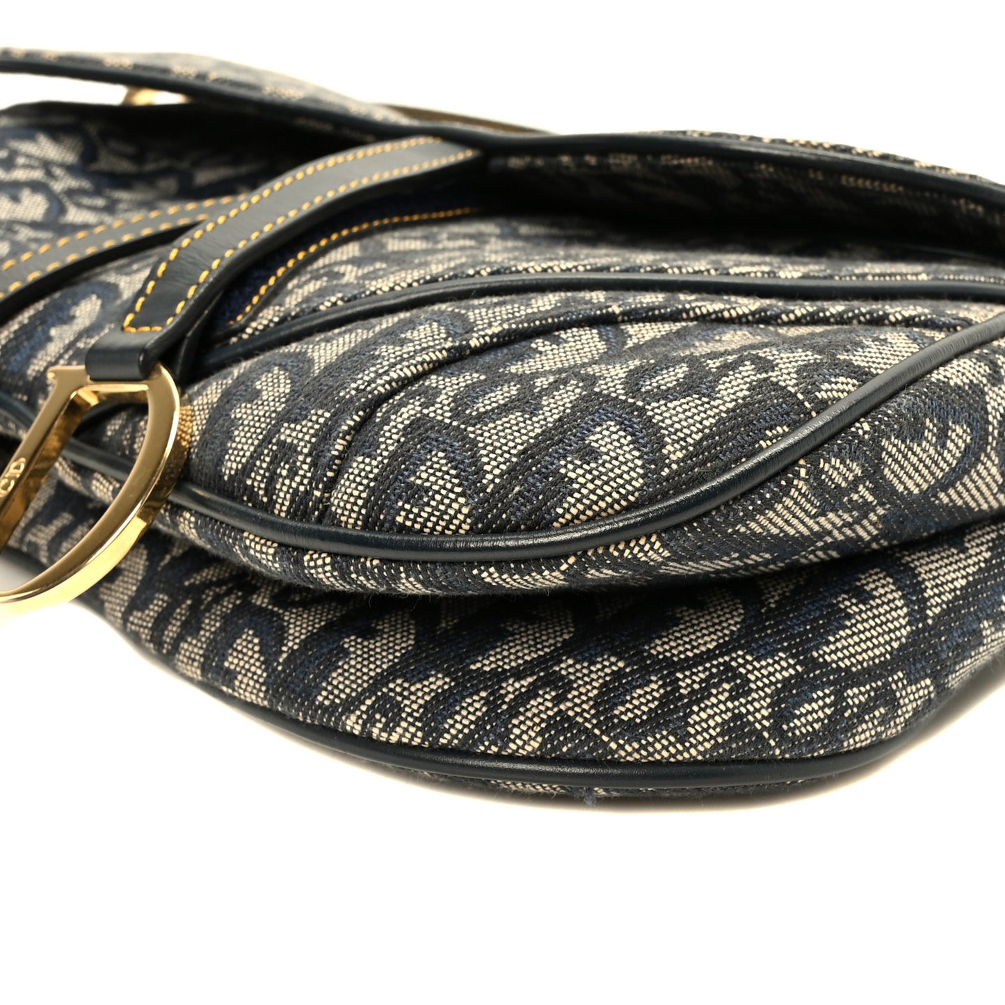 Monogram Double Saddle Bag Navy Blue