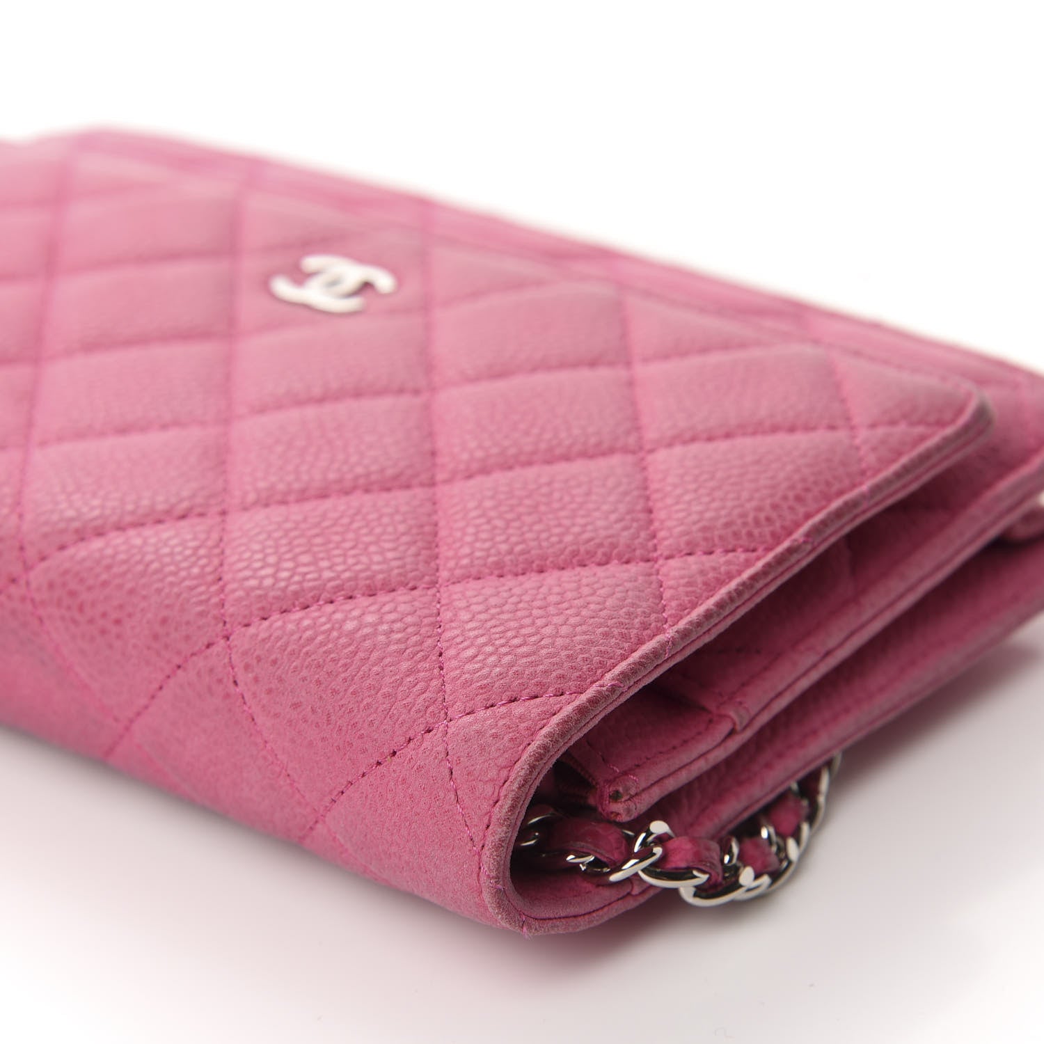 Chanel Iridescent Caviar Quilted Wallet On Chain WOC Pink 9 of 14