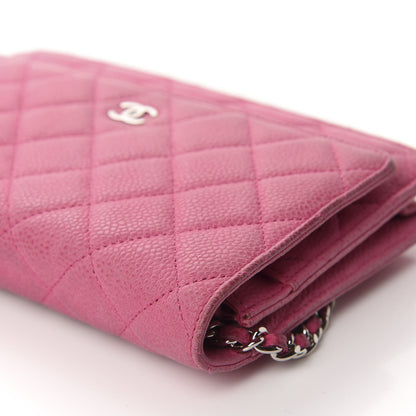 Chanel Iridescent Caviar Quilted Wallet On Chain WOC Pink 9 of 14