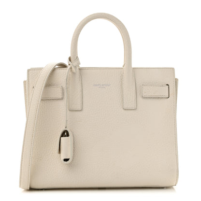 Saint Laurent Grained Calfskin Nano Sac De Jour Dove White 1 of 10