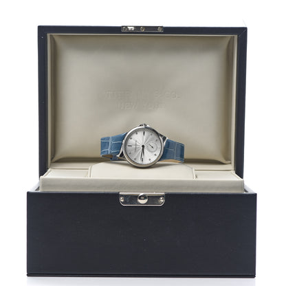 Tiffany Stainless Steel Alligator Diamond 34mm Metro 3-Hand Quartz Watch 5 of 5