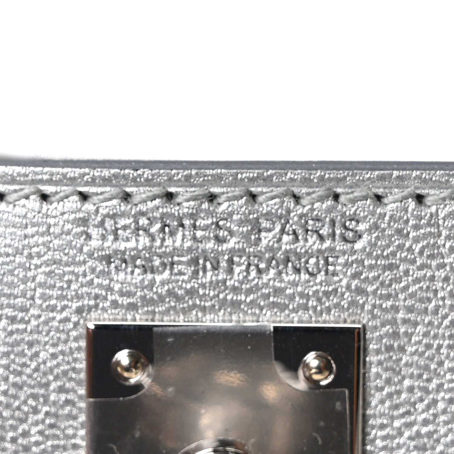 Hermes Metallic Chevre Chamkilight Mini Kelly Sellier 20 Argent 5 of 9
