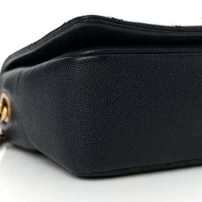 Chanel Caviar Quilted Small Fashion Therapy Flap Bag Navy Blue 9 of 17