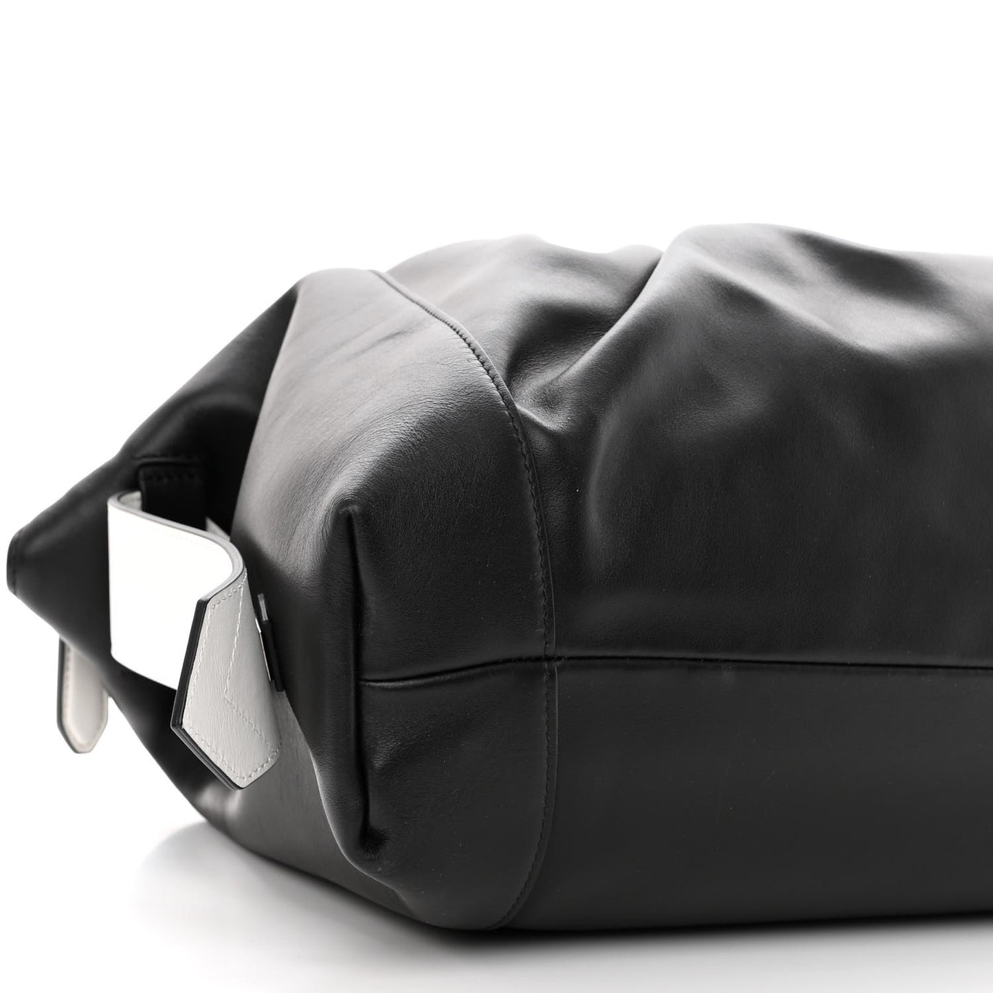 Calfskin Antigona Large Soft Clutch Black White