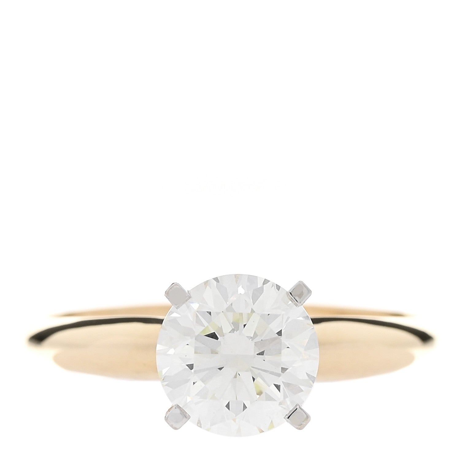 Parker & West by FASHIONPHILE 14K Yellow White Gold Diamond 1.49ct Solitaire Engagement Ring 54 7 1 of 6