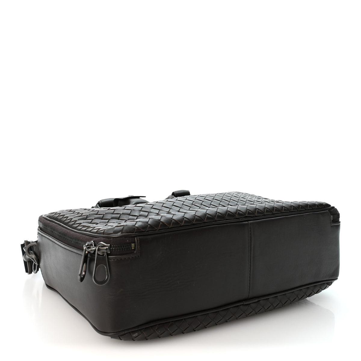 Nappa Intrecciato Briefcase Top Handle Ebano