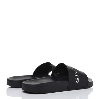Givenchy Rubber Logo Pool Slide Sandals 41 Black 4 of 9
