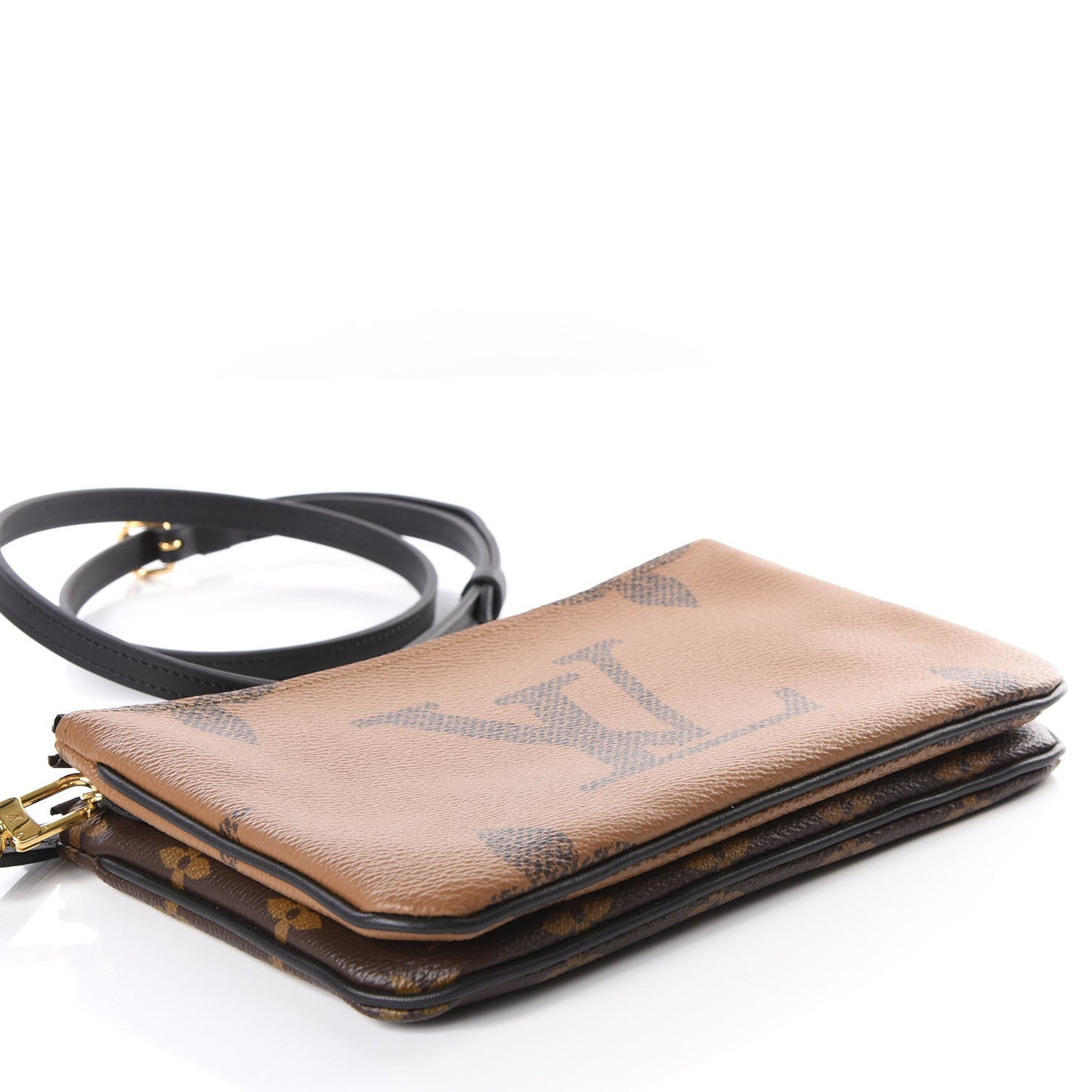 Reverse Monogram Giant Double Zip Pochette