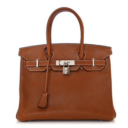 Hermes Natural Barenia Faubourg Birkin 30 Fauve 1 of 17