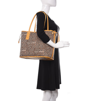 MCM Visetos Medium Liz Reversible Shopper Tote Cognac Yellow 2 of 15