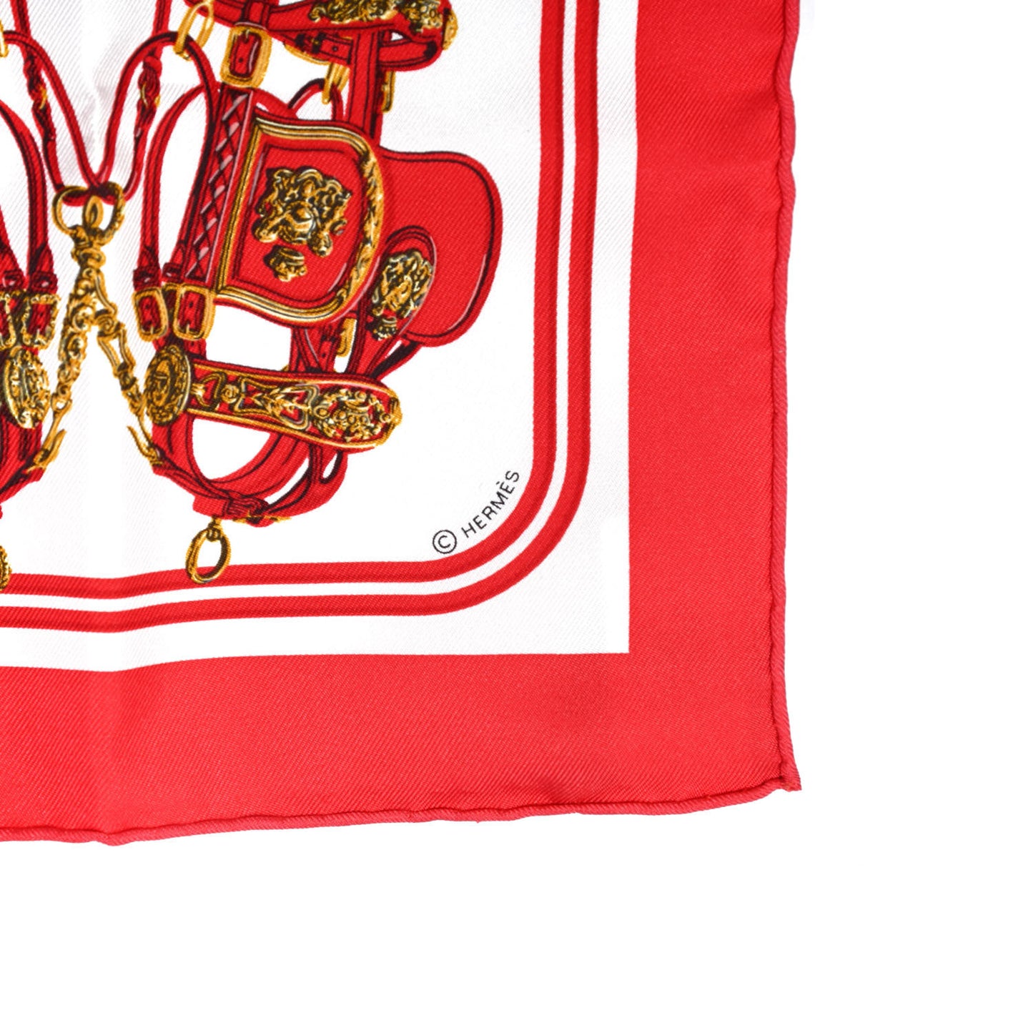 Silk Brides de Gala Nano Scarf 20 Rouge White Or