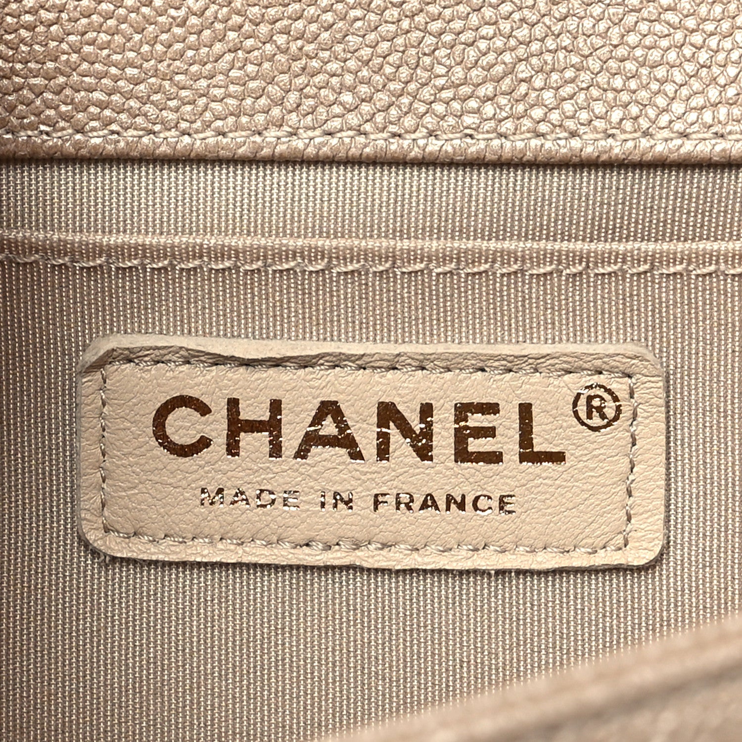 Chanel Iridescent Caviar Chevron Quilted Medium Boy Flap Beige 6 of 11