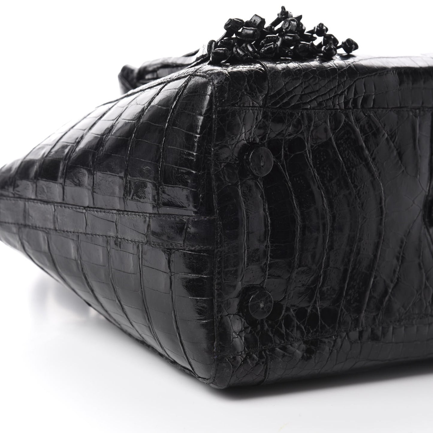 Crocodile Dome Satchel Black