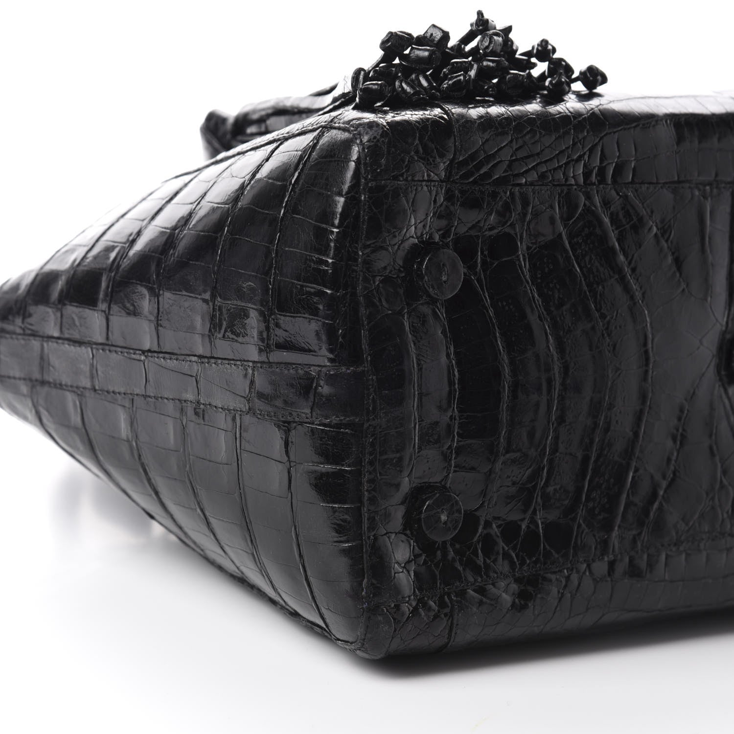 Nancy Gonzalez Crocodile Dome Satchel Black 6 of 13