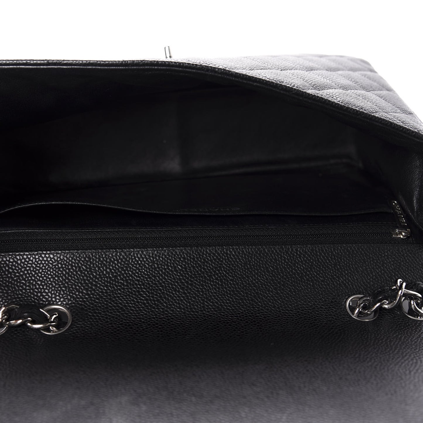 Caviar Quilted Jumbo Single Flap Black
