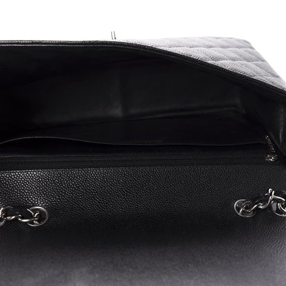 Chanel Caviar Quilted Jumbo Single Flap Black 5 of 10