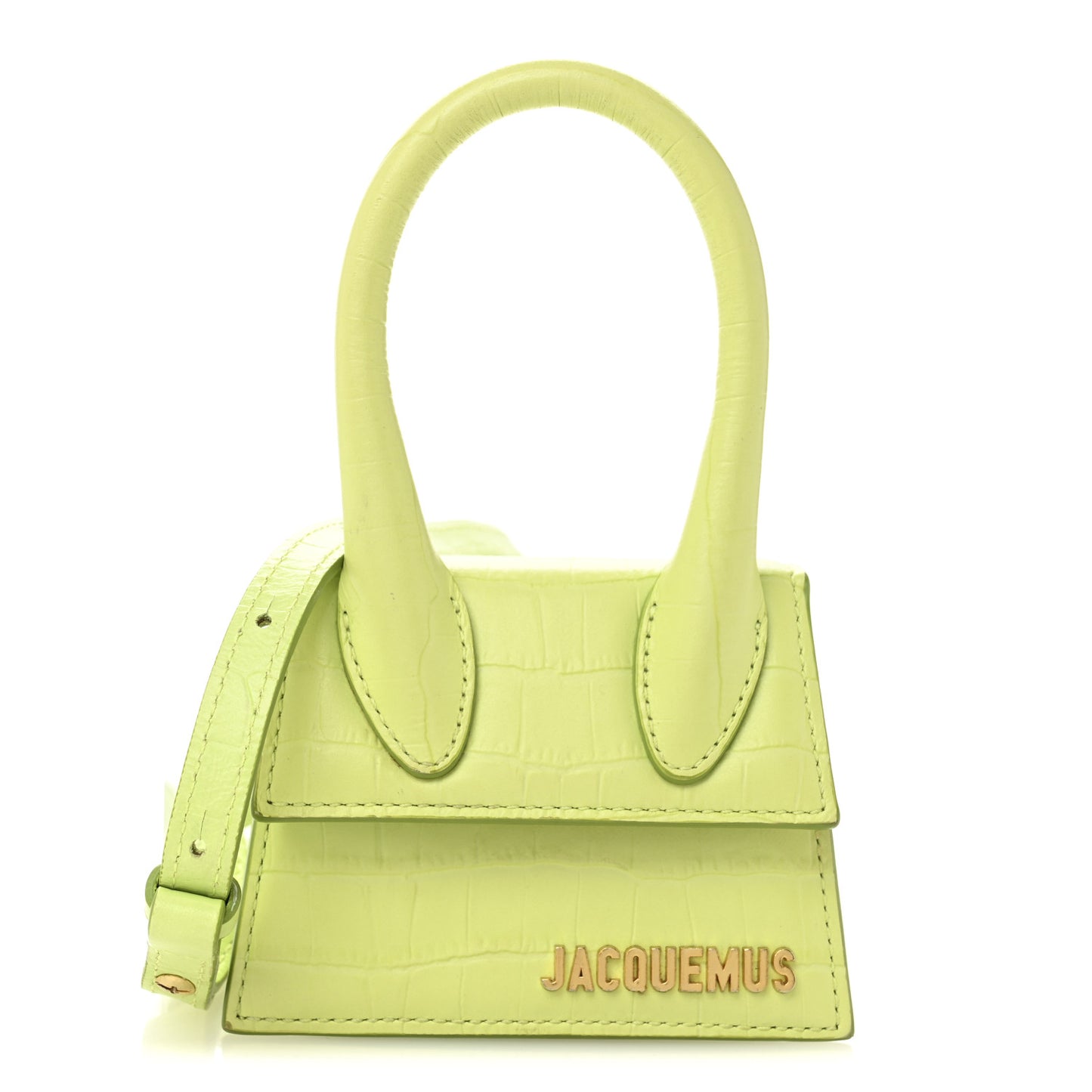 Calfskin Crocodile Embossed Le Chiquito Light Green