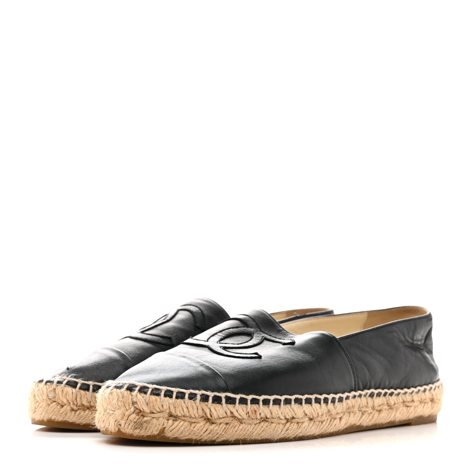 Chanel Lambskin CC Espadrilles 38 Dark Navy 4 of 13
