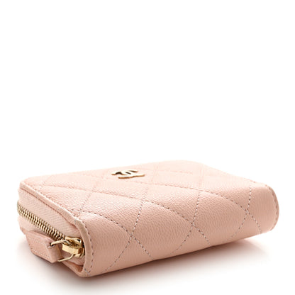 Chanel Caviar Quilted Zip Around Coin Purse Light Pink 4 of 10