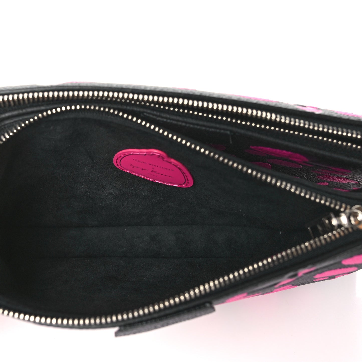 LV X YK Empreinte Multi Pochette Accessories Black Fuchsia