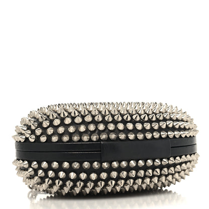 Christian Louboutin Metallic Suede Burma Strass Mina Chain Clutch Lichen 4 of 9