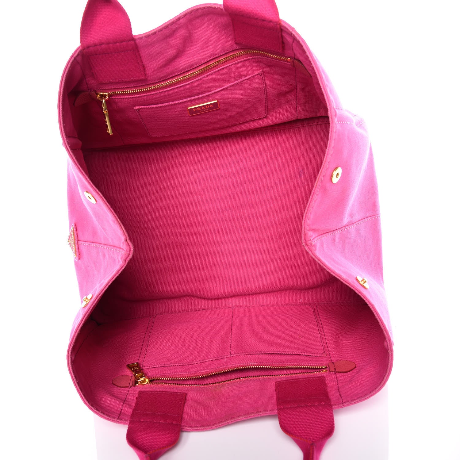 Prada Canapa Logo Shopping Tote Fuxia 5 of 16