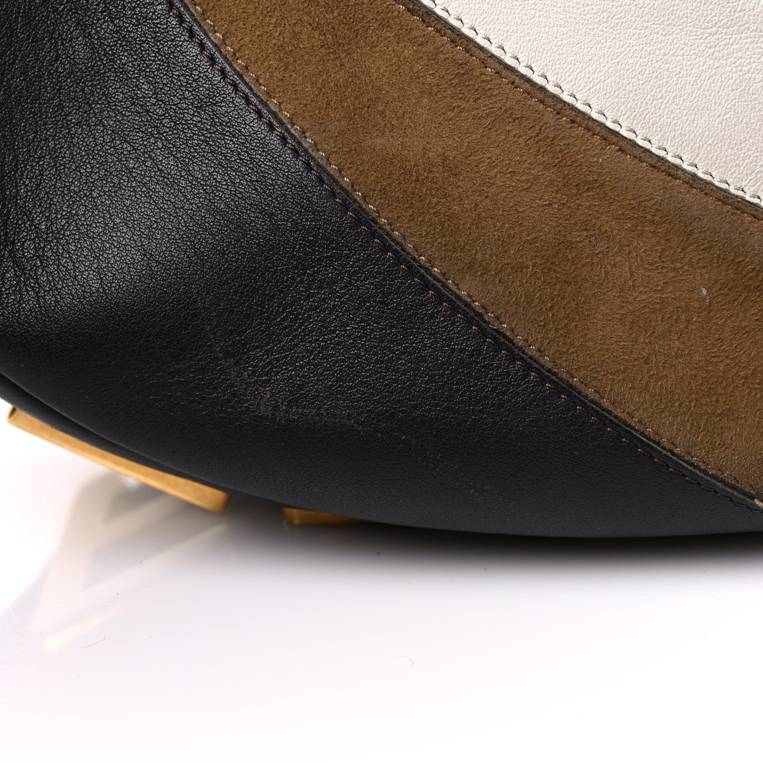 Fendi Vitello Seta Goatskin Suede Rainbow Inlay Small Fendigraphy Hobo Bag Grigio Multicolor Ebano 12 of 15
