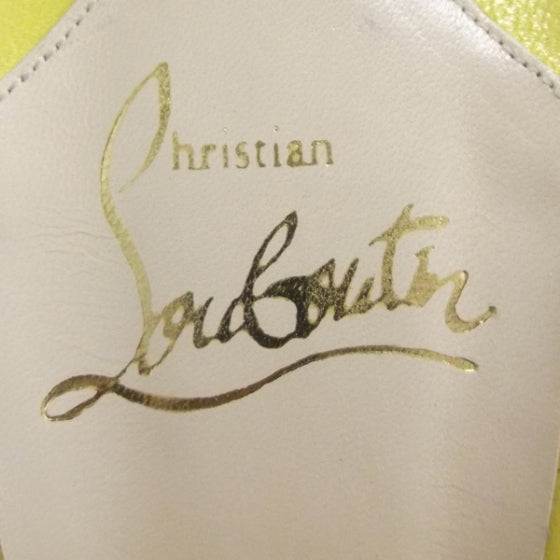 Christian Louboutin Satin Joli Noeud 957 Slides 40.5 Yellow 7 of 8