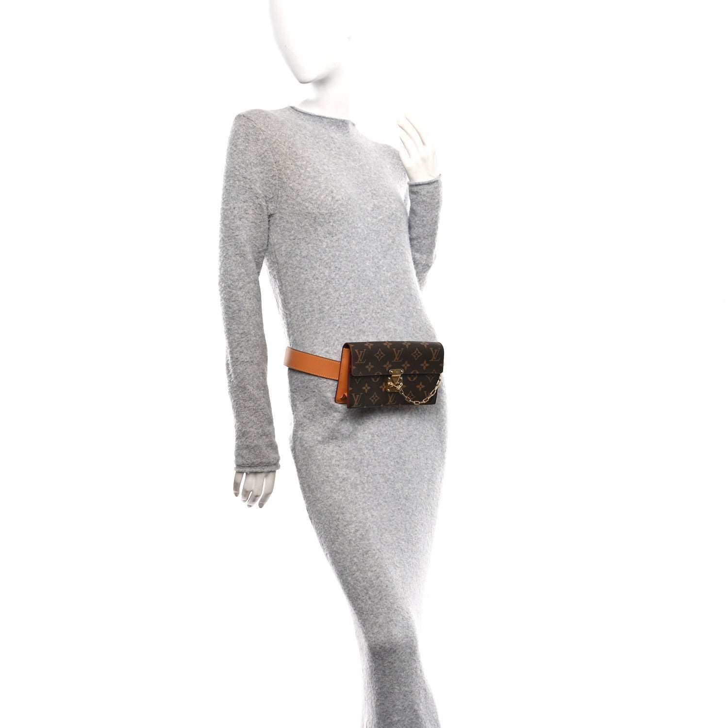 Louis Vuitton Monogram S Lock Belt Pouch MM 2 of 10