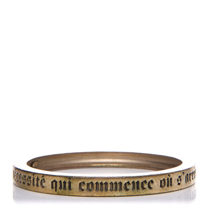 Chanel Metal French Quote Bangle Gold 1 of 6