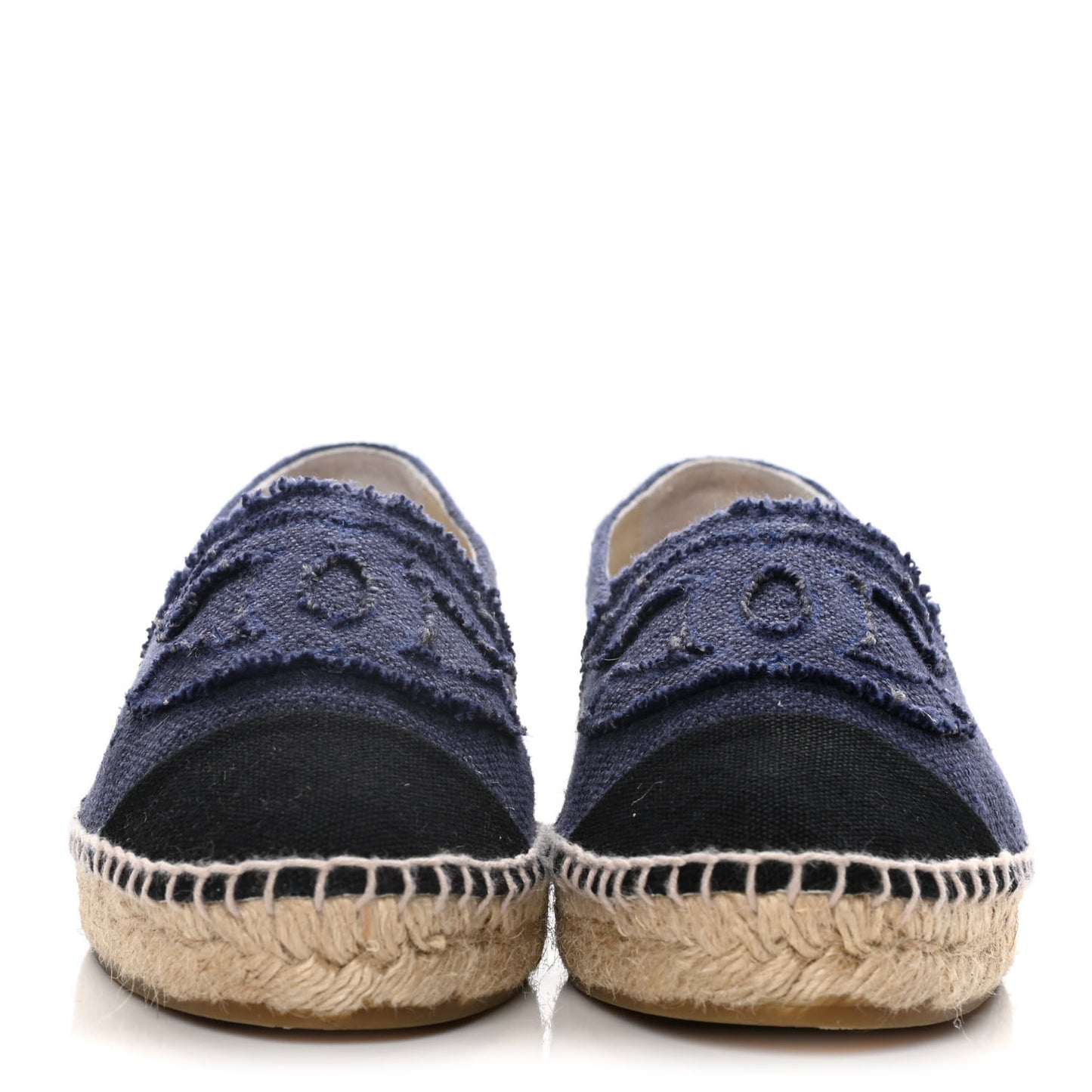 Denim Toile CC Espadrilles 37 Navy Black