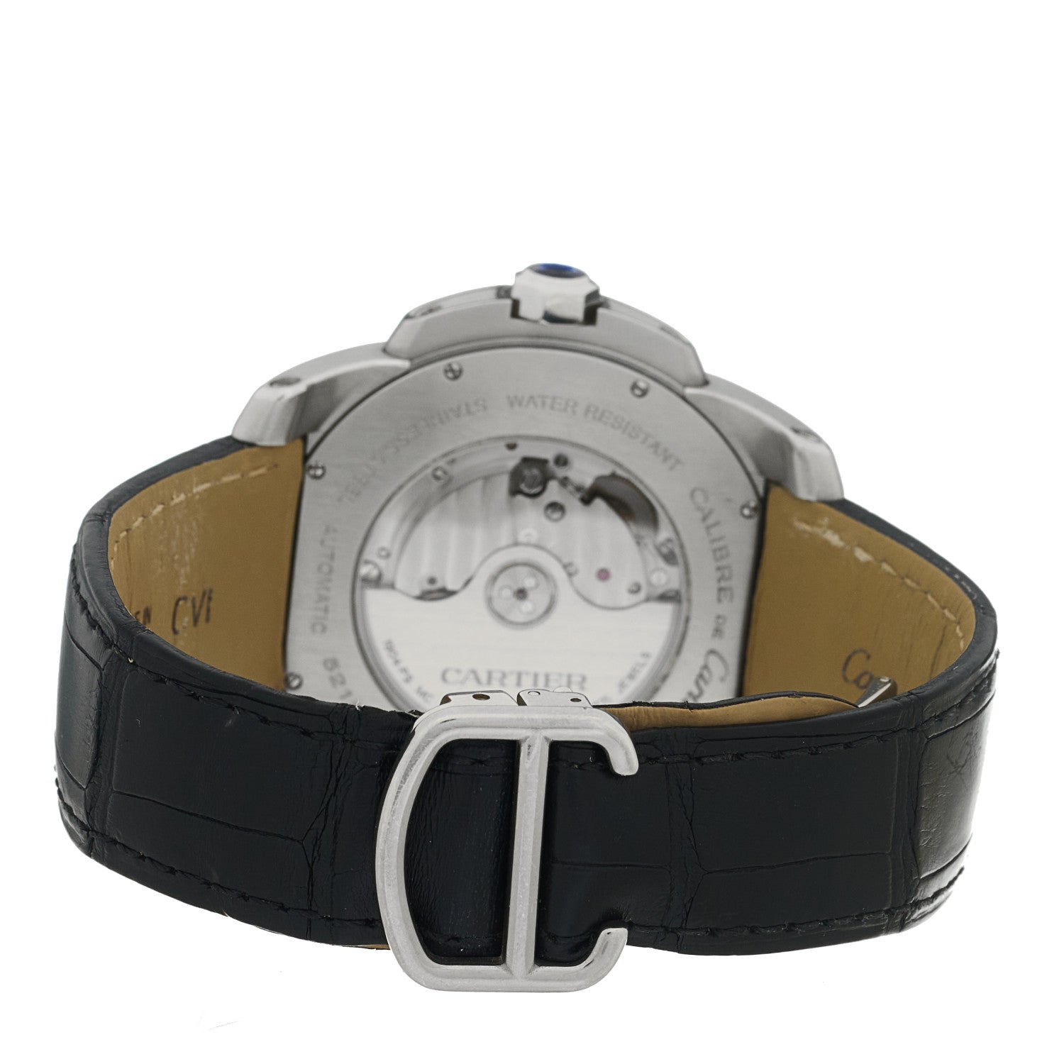 Cartier Stainless Steel Alligator 42mm Calibre de Cartier