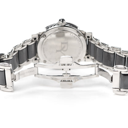 David Yurman Stainless Steel Ceramic Diamond Bezel 30mm Classic Quartz Watch Black 5 of 5