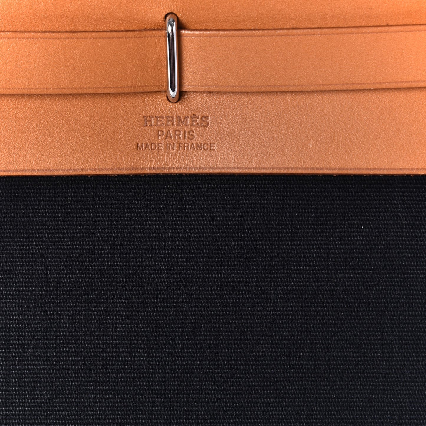 Toile Vache Calfskin Herbag Clutch Natural Black