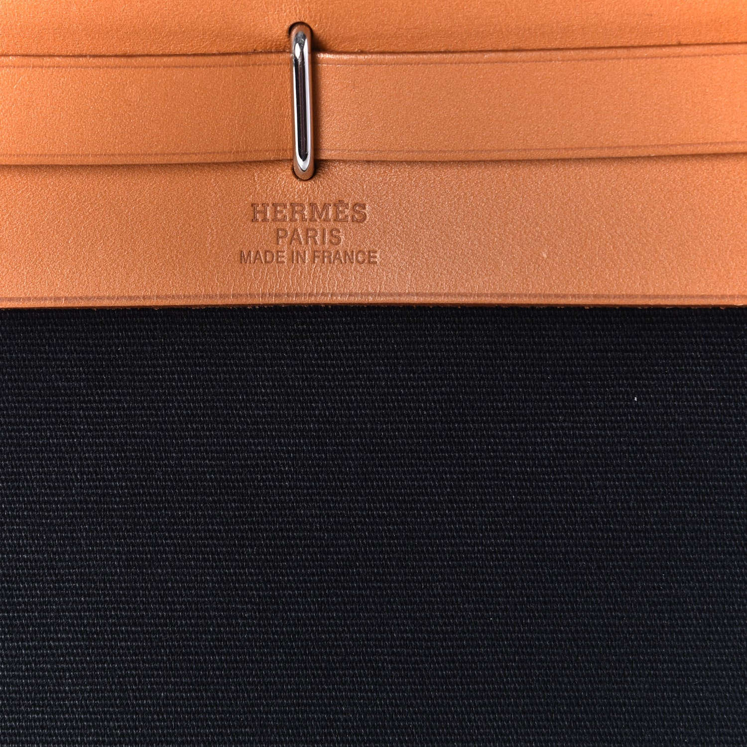 Hermes Toile Vache Calfskin Herbag Clutch Natural Black 7 of 10