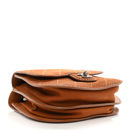 Chanel Suede Coco Twin Small Flap Marron 4 of 9