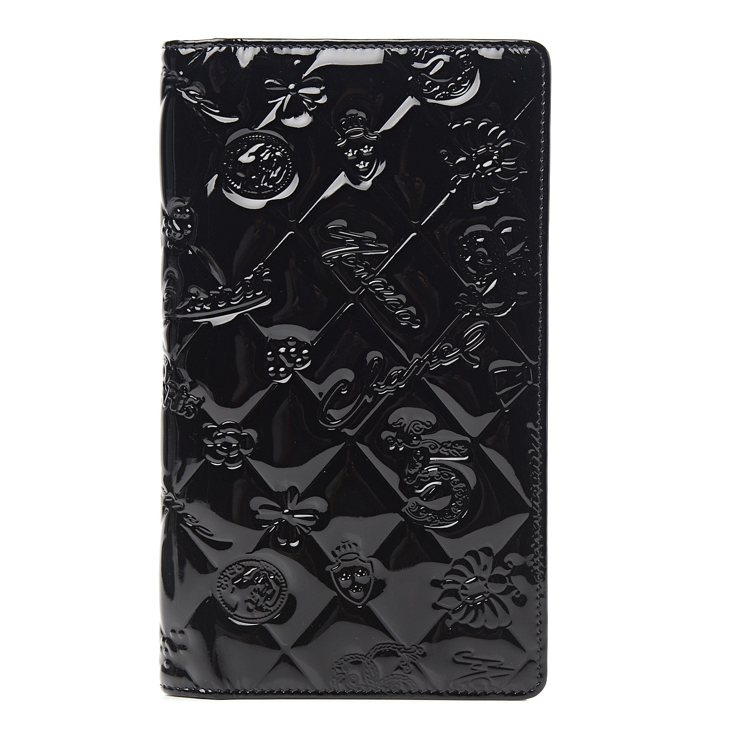 Chanel Patent Calfskin Lucky Symbols Yen Wallet Black 1 of 8