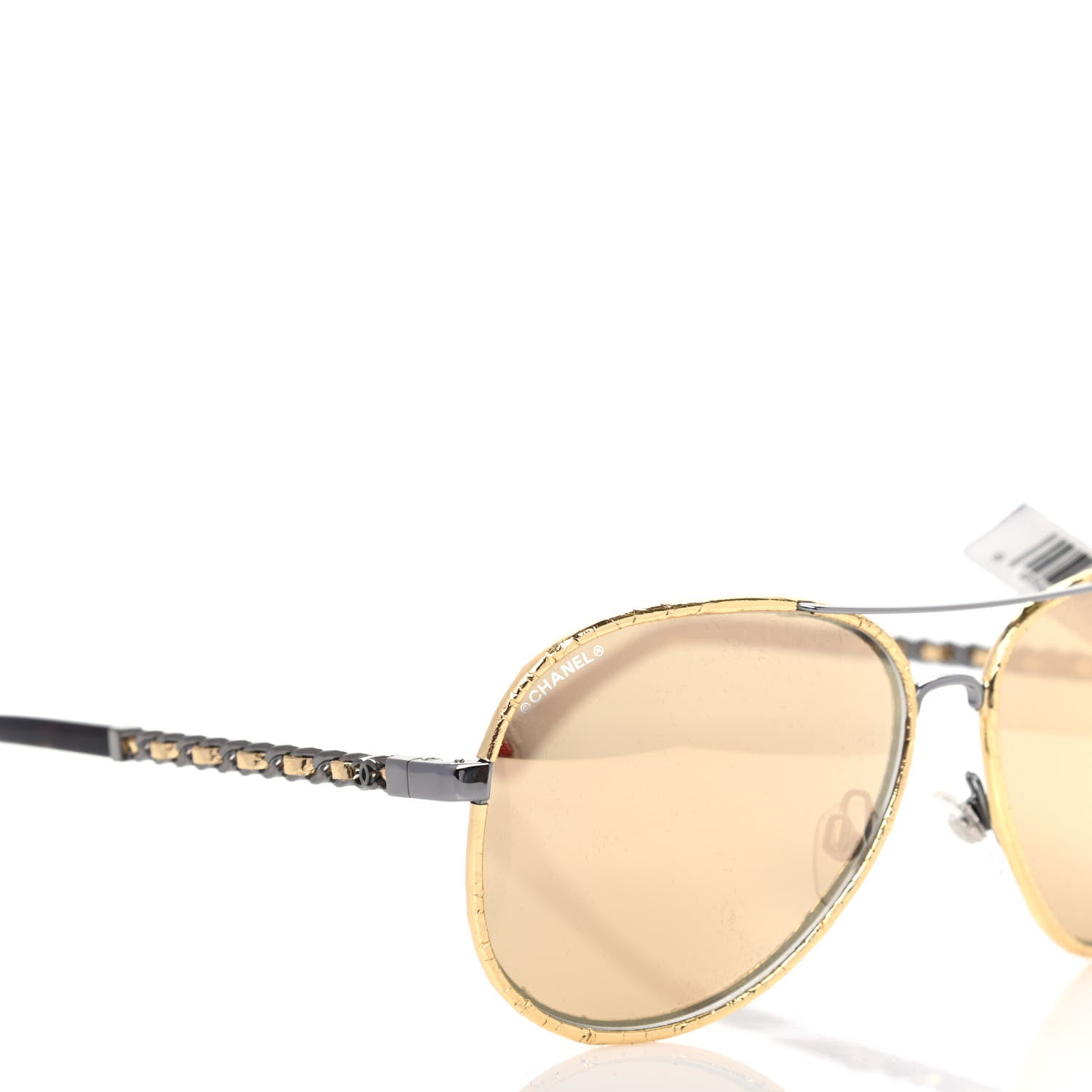 Chanel Metal Mirrored Pilot Winter Sunglasses 4219-Q Gold 7 of 8