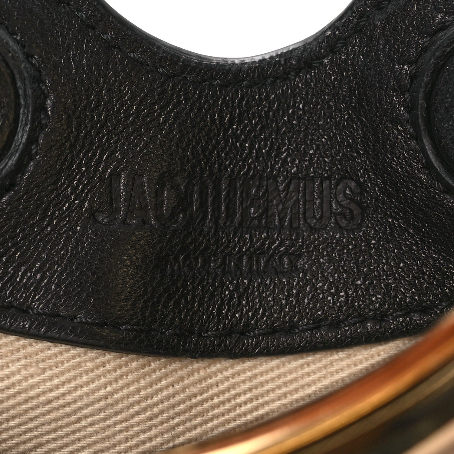 Jacquemus Lambskin Le Petit Calino Ring Top Handle Bag Black Black 6 of 9