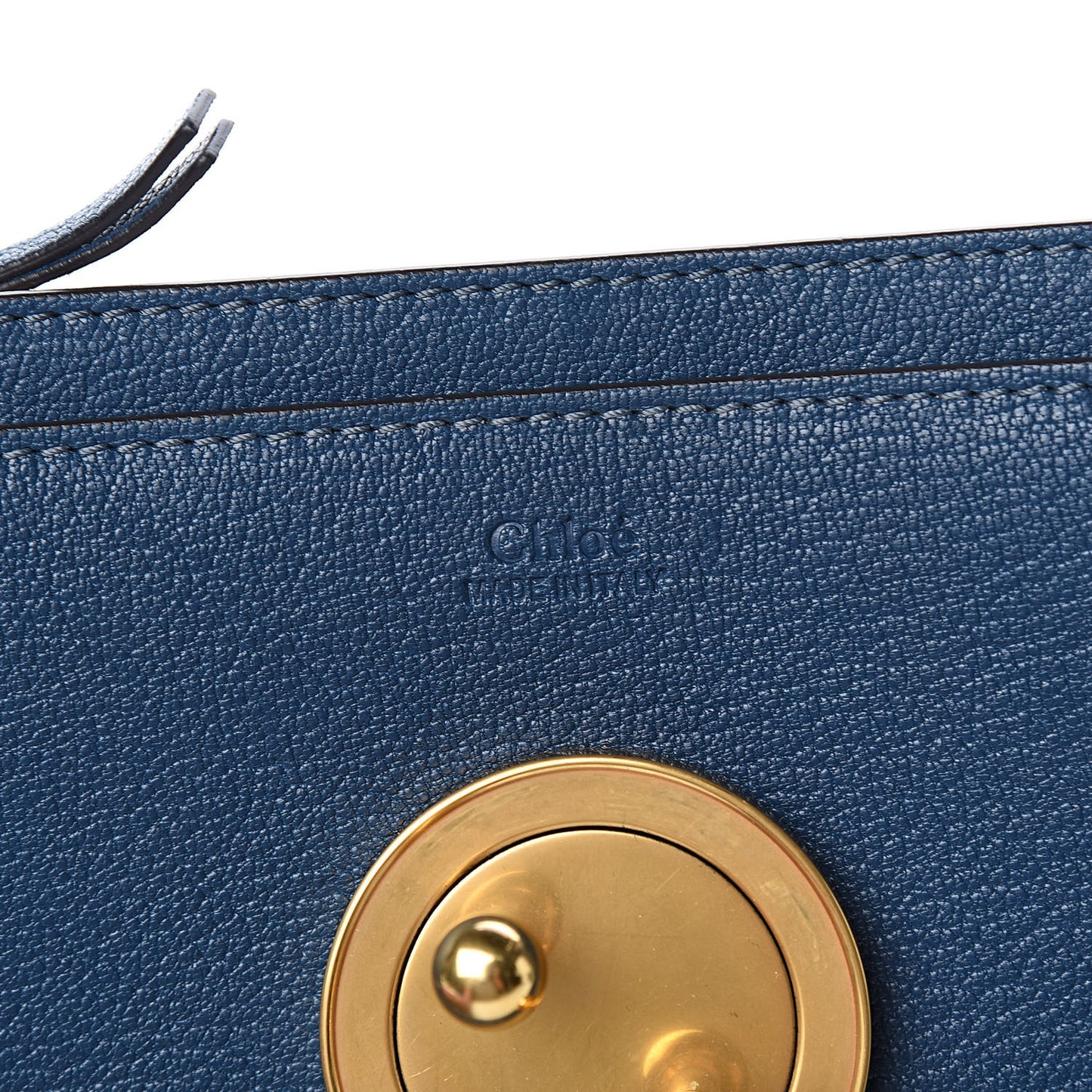 Goatskin Medium Mily Shoulder Bag Denim Blue
