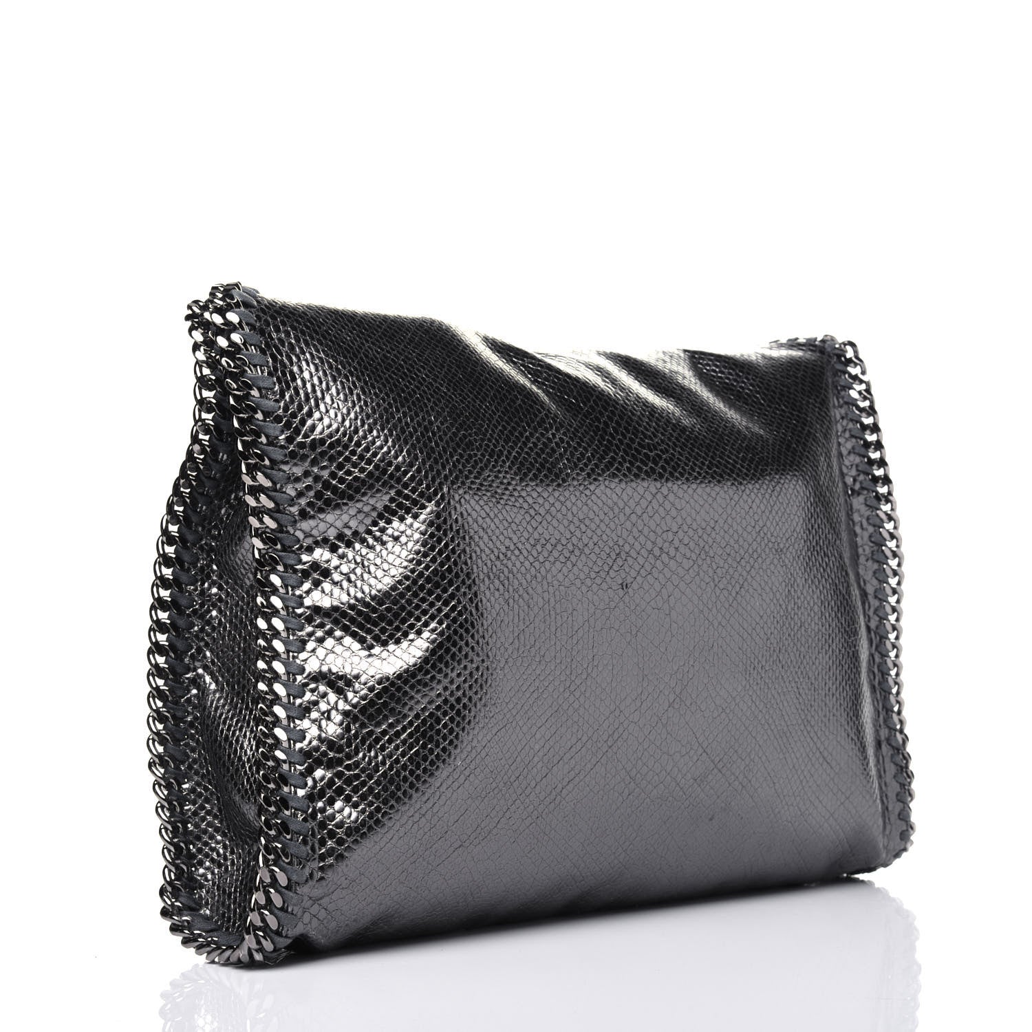 Stella McCartney Metallic Snake Print Small Falabella Tote Ruthenium 3 of 12