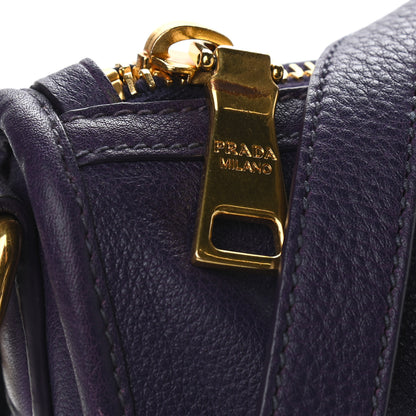Prada Vitello Daino Shopping Satchel Uva 9 of 11