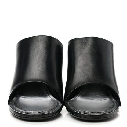 Balenciaga Shiny Sheepskin Oval 90mm Mule Pump 38 Black White 2 of 8