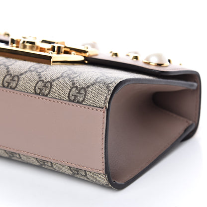 Gucci GG Supreme Monogram Studded Small Padlock Shoulder Bag Porcelain Rose 9 of 12