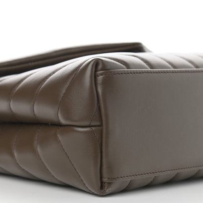 Saint Laurent Calfskin Y Quilted Monogram Small Loulou Chain Satchel Taupe 10 of 15